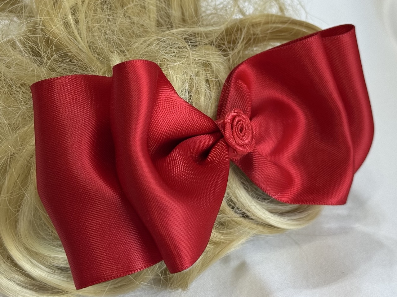 Satin Baby Hairclip with Rose